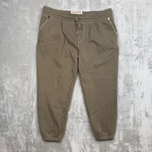 True Religion Mens 2XL Jogger Sweatpants Olive Taupe Contrast Stitch Horseshoe